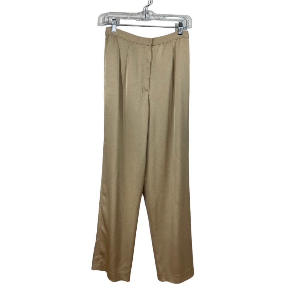 Vintage Talbots‎ Size 8 Satin Gold Shimmer Pants High Rise Straight Leg holiday